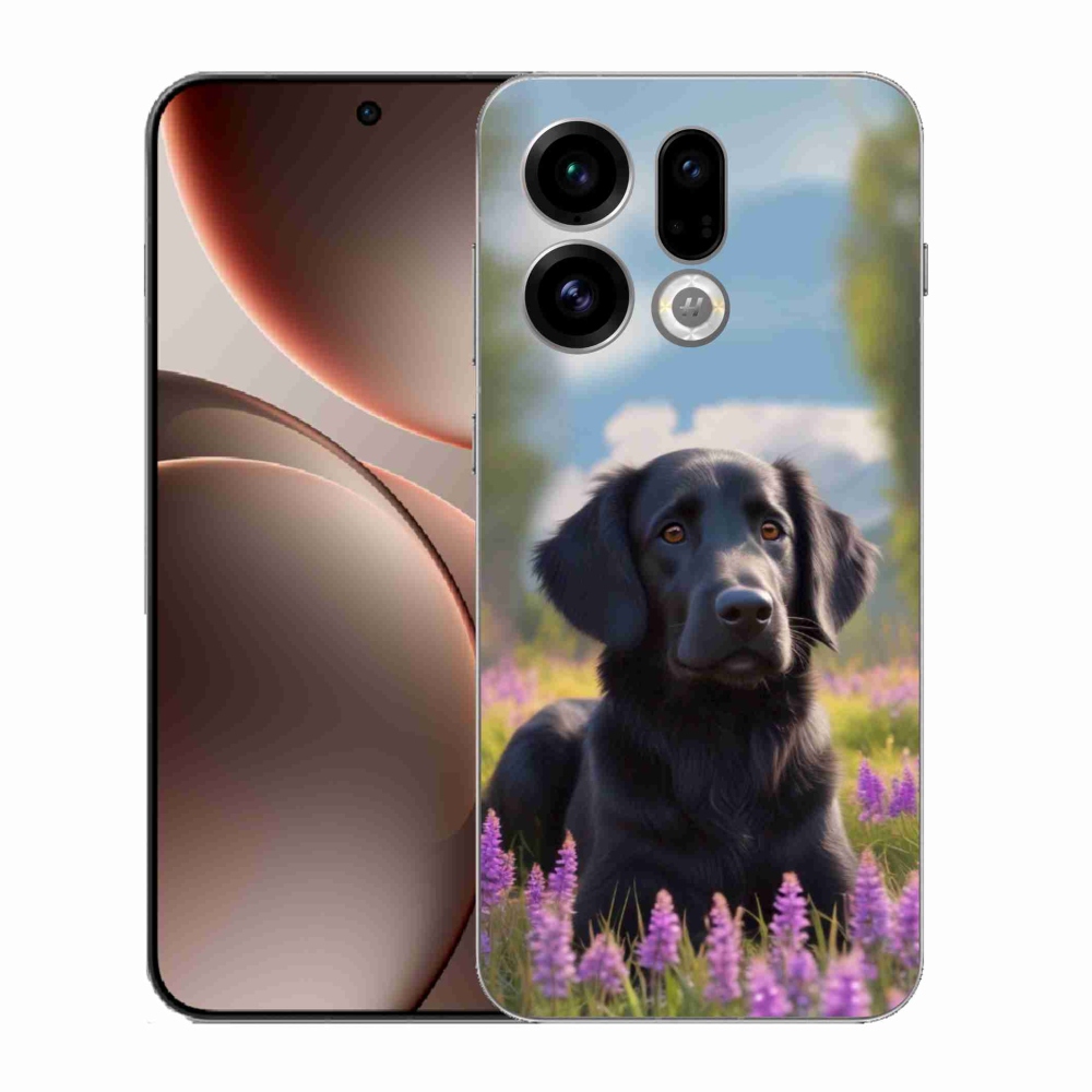 Gél borítás mmCase az Oppo Find X9-hez - elegáns fekete retriever