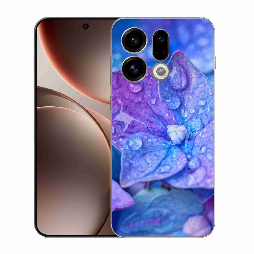 Gél borítás mmCase Oppo Find X9 - lila virág