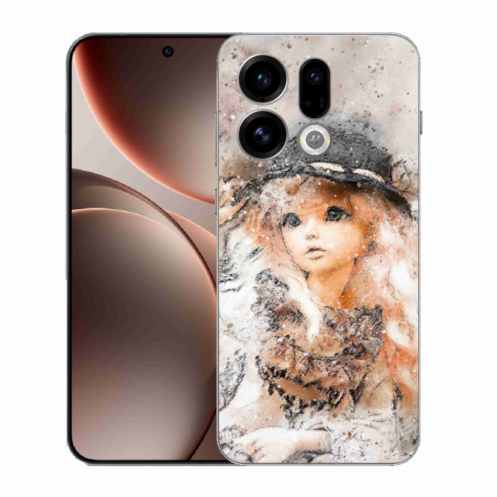 Gél borító mmCase az Oppo Find X9-hez - lány kalapban