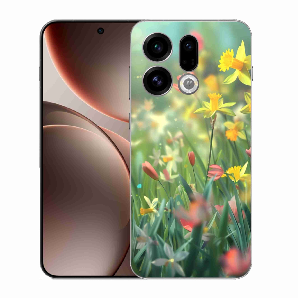 Gél borítás mmCase az Oppo Find X9-hez - tavaszi virágok