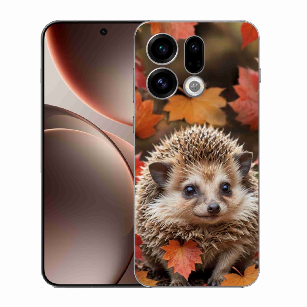 Gél borító mmCase az Oppo Find X9-hez - sün a levelekben