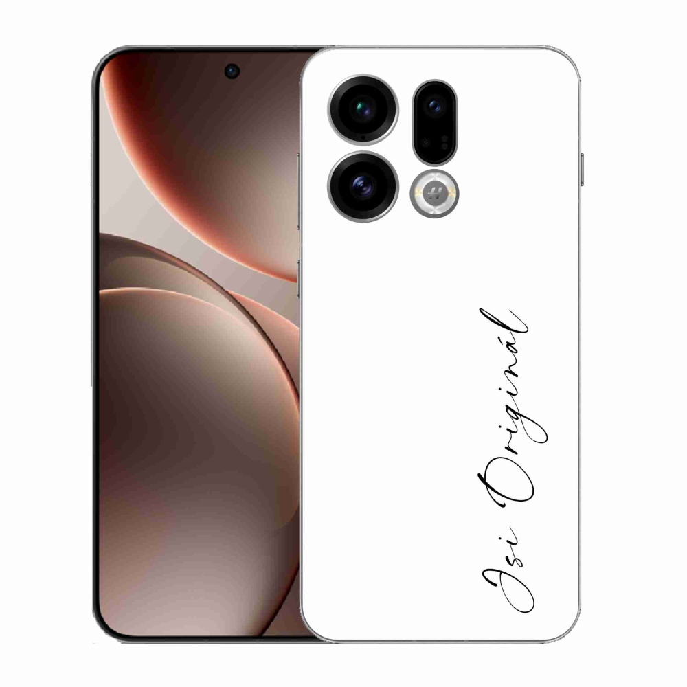 Gél borító mmCase Oppo Find X9 - Ön az eredeti fehér háttérrel