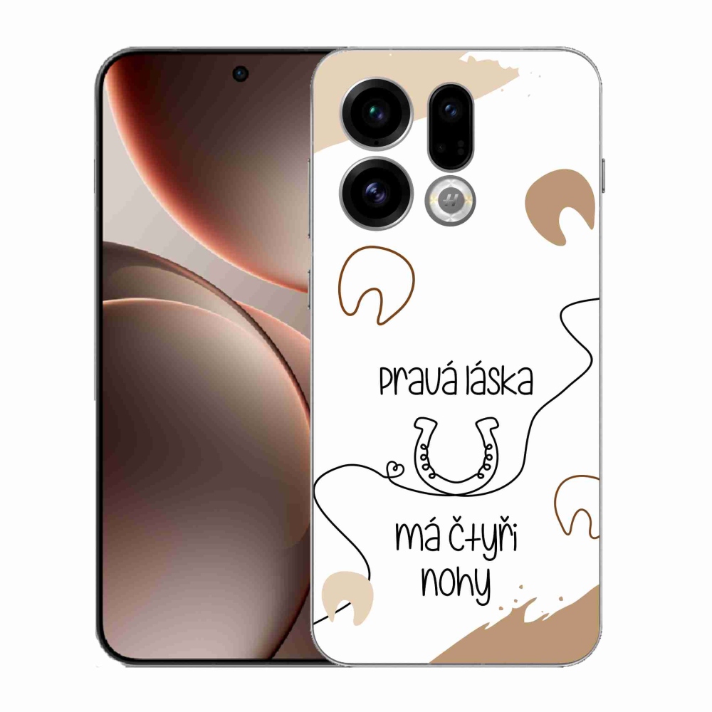 Gél borító mmCase az Oppo Find X9 számára - Ló motívum fehér háttér