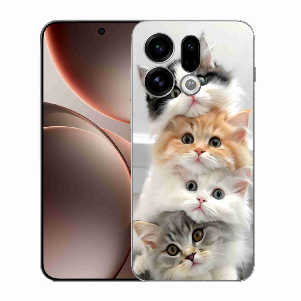 Gél borítás mmCase az Oppo Find X9 számára - macska csokor