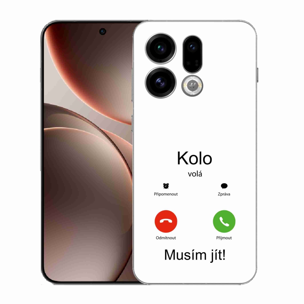 Gél borító mmCase Oppo Find X9 - a kerék hívja fehér háttérrel