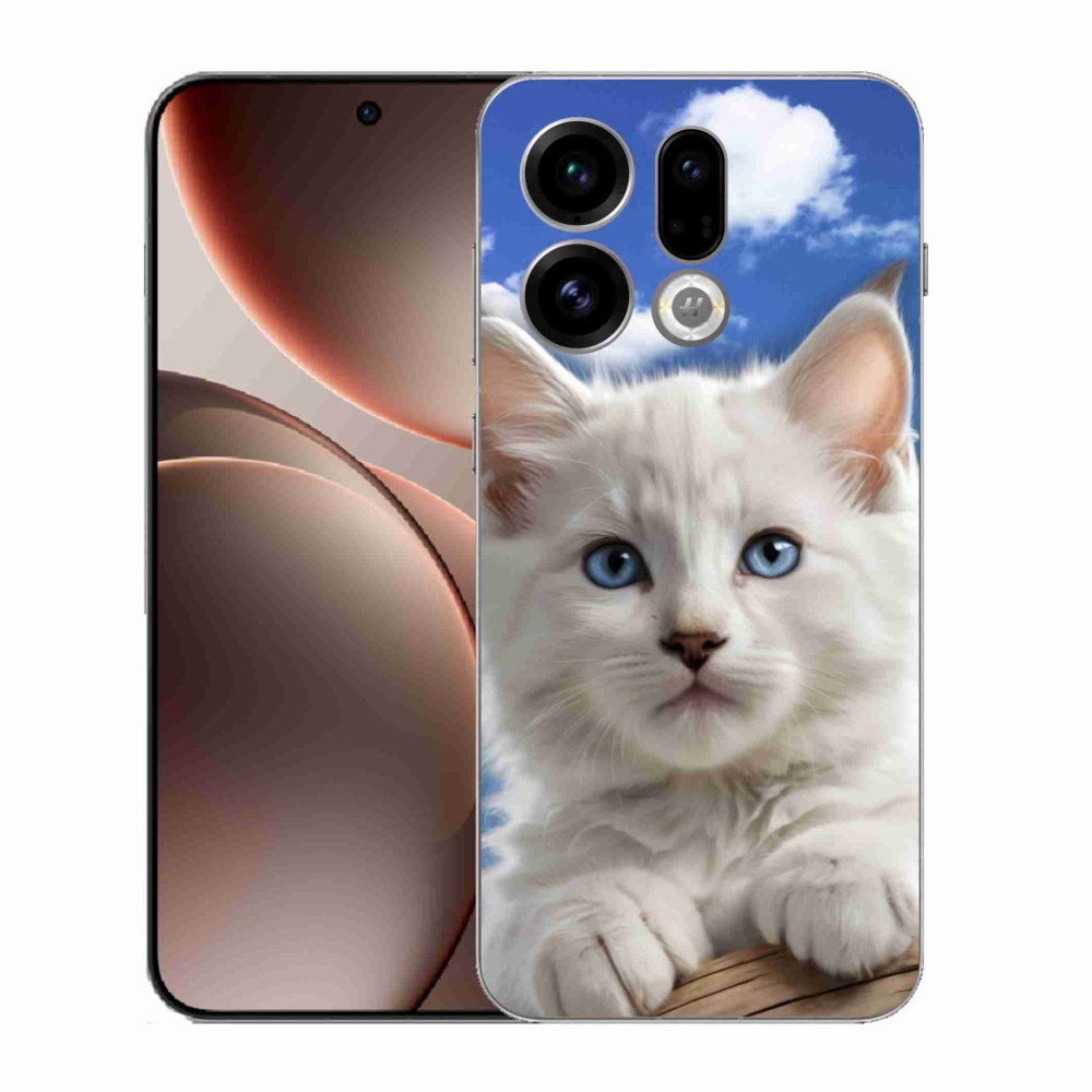 Gél borító mmCase az Oppo Find X9-hez - cica és felhők