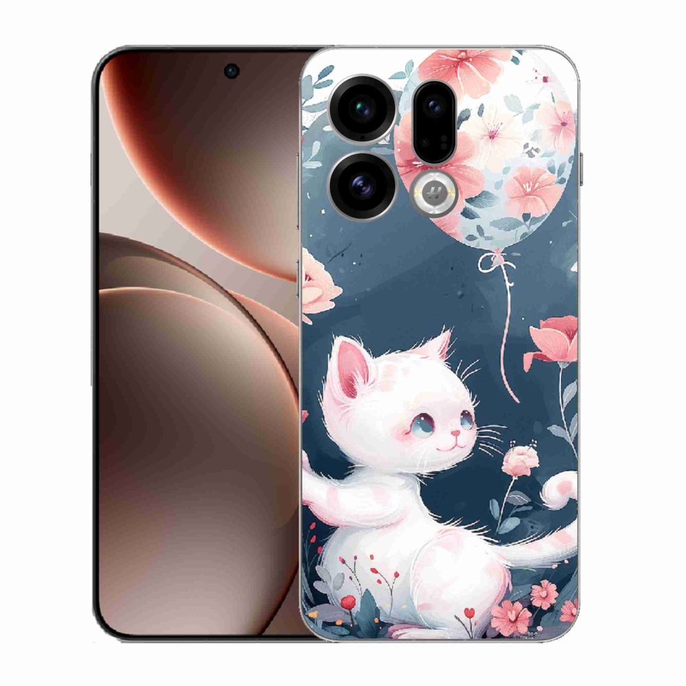 Gél borítás mmCase az Oppo Find X9-hez - cica lufival