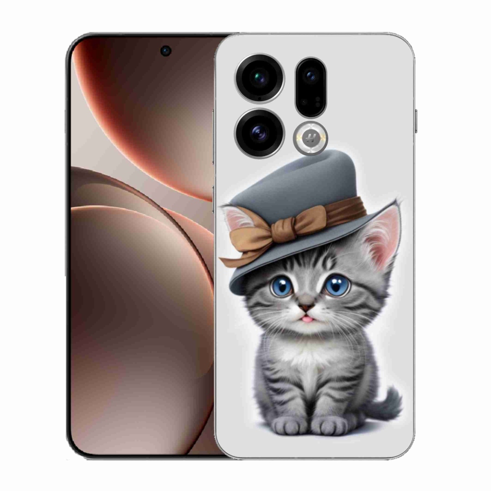 Gél borítás mmCase az Oppo Find X9-hez - cica sapkával