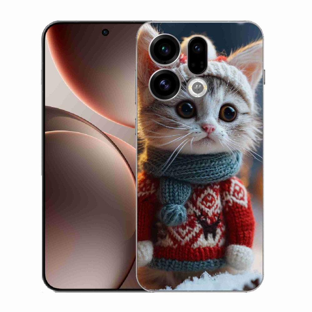 Gél borítás mmCase az Oppo Find X9-hez - cica pulóverben