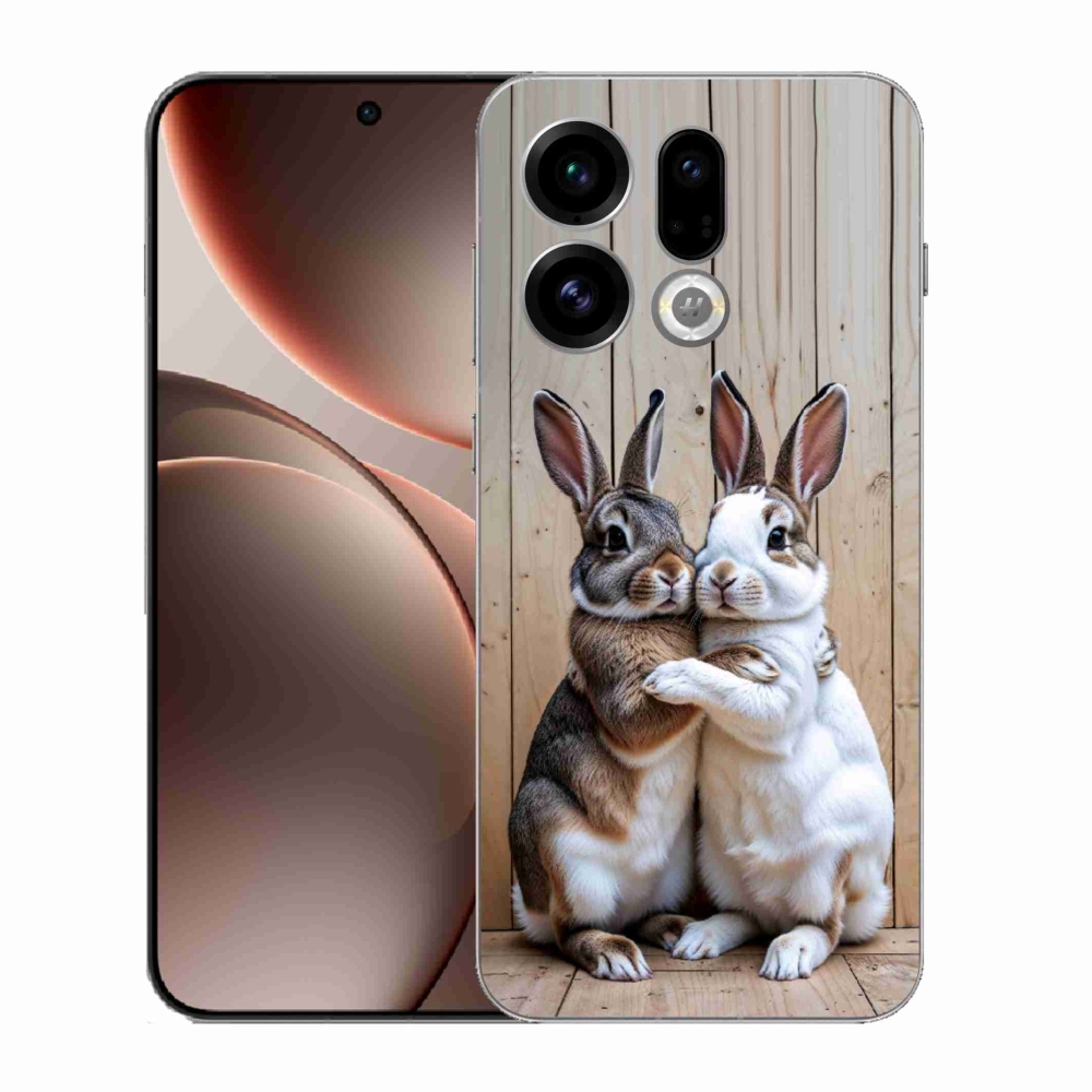 Zselés borítás mmCase az Oppo Find X9-hez - nyúlpár