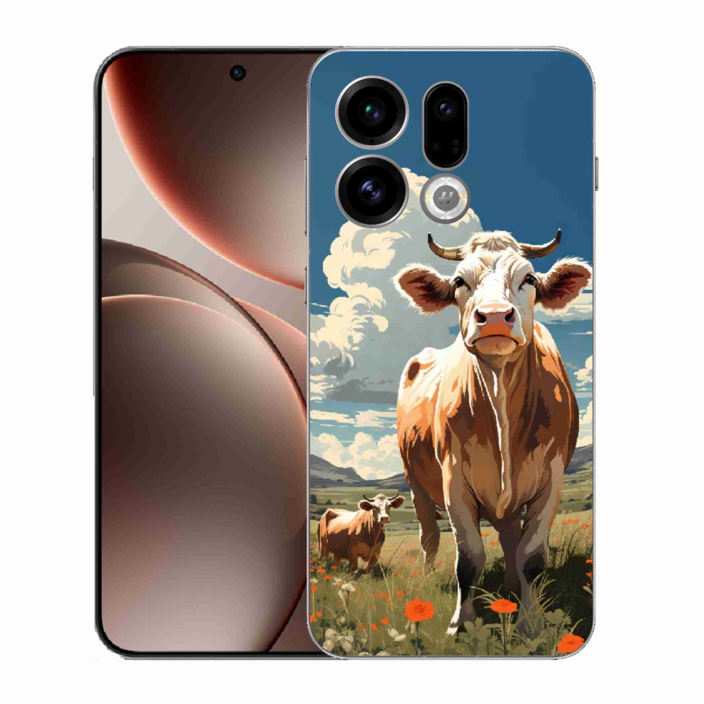 Gél borítás mmCase az Oppo Find X9-hez - tehenek a réten