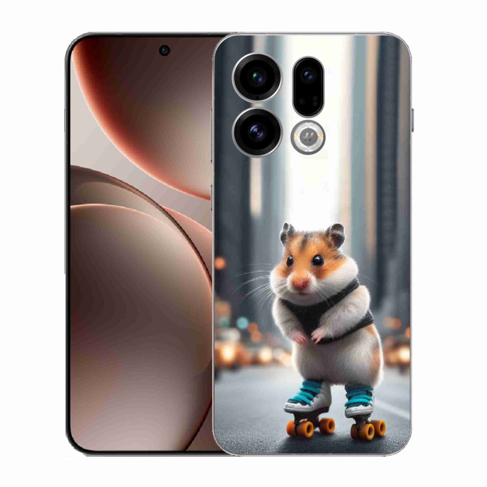 Gél borítás mmCase az Oppo Find X9-hez - hörcsög a korcsolyán