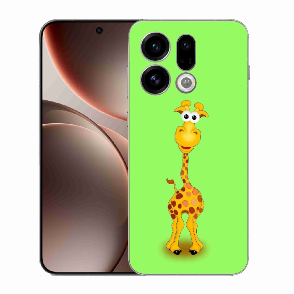 Gél borítás mmCase az Oppo Find X9-hez - rajzfilm zsiráf