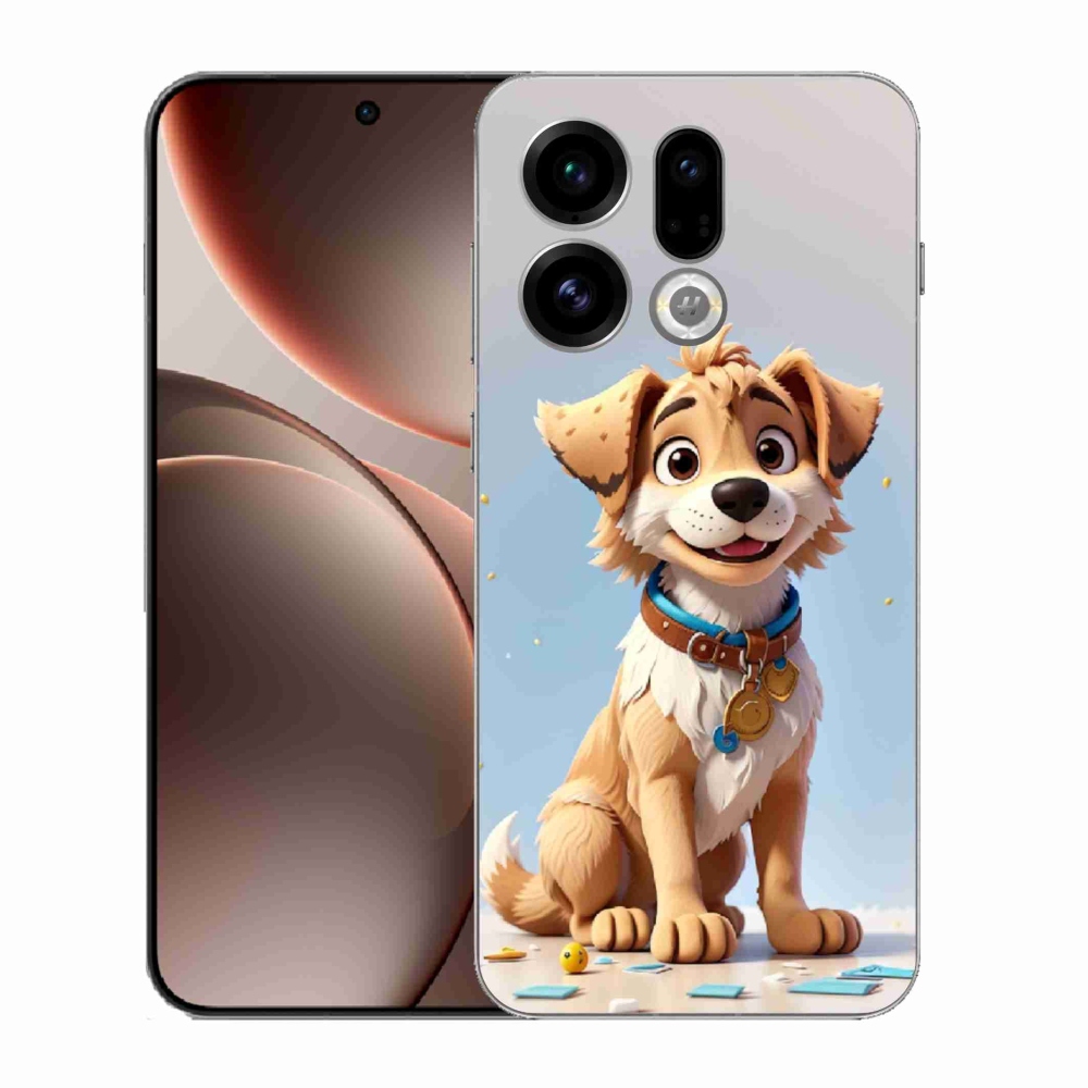 Gél borítás mmCase az Oppo Find X9-hez - rajzfilm kölyökkutya