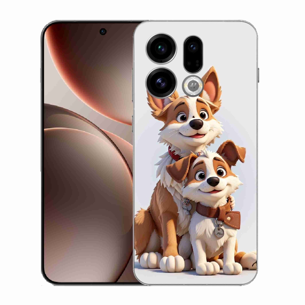 Gél borítás mmCase az Oppo Find X9-hez - kutyák rajzolása