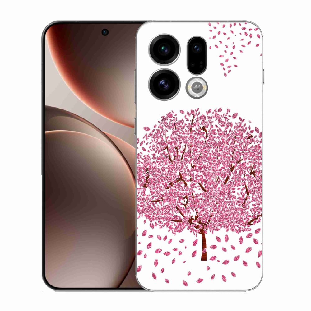 Gél borítás mmCase az Oppo Find X9-hez - rajzfilmfa levelekkel
