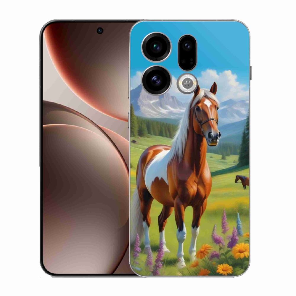 Gél borítás mmCase az Oppo Find X9 számára - ló a réten