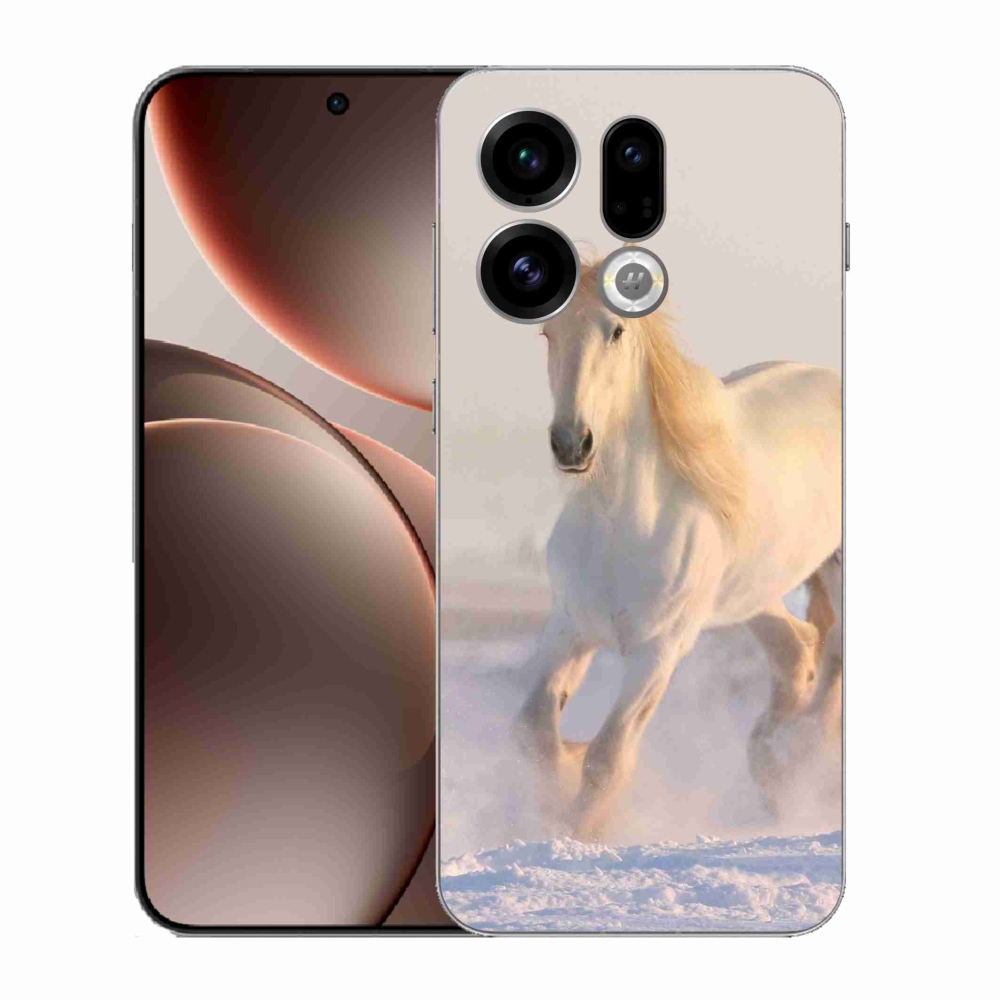 Gél borítás mmCase az Oppo Find X9-hez - ló a hóban
