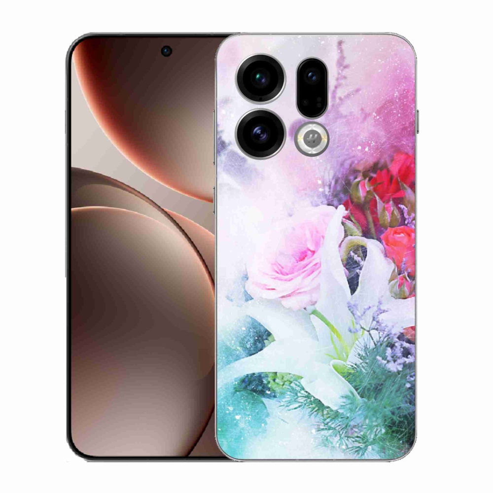 Gél borító mmCase az Oppo Find X9-hez - virágok 4