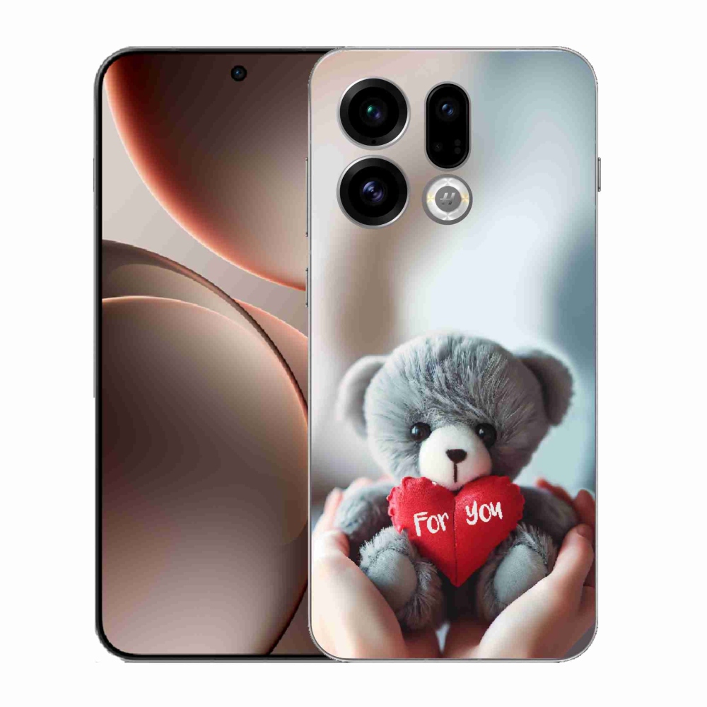 Gél borítás mmCase az Oppo Find X9-hez - mackó a szerelmesek számára