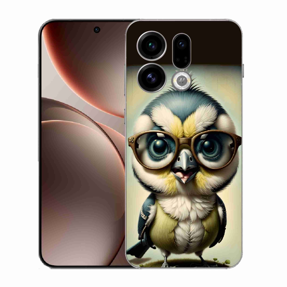 Gél borítás mmCase az Oppo Find X9-hez - kölyök szemüveggel