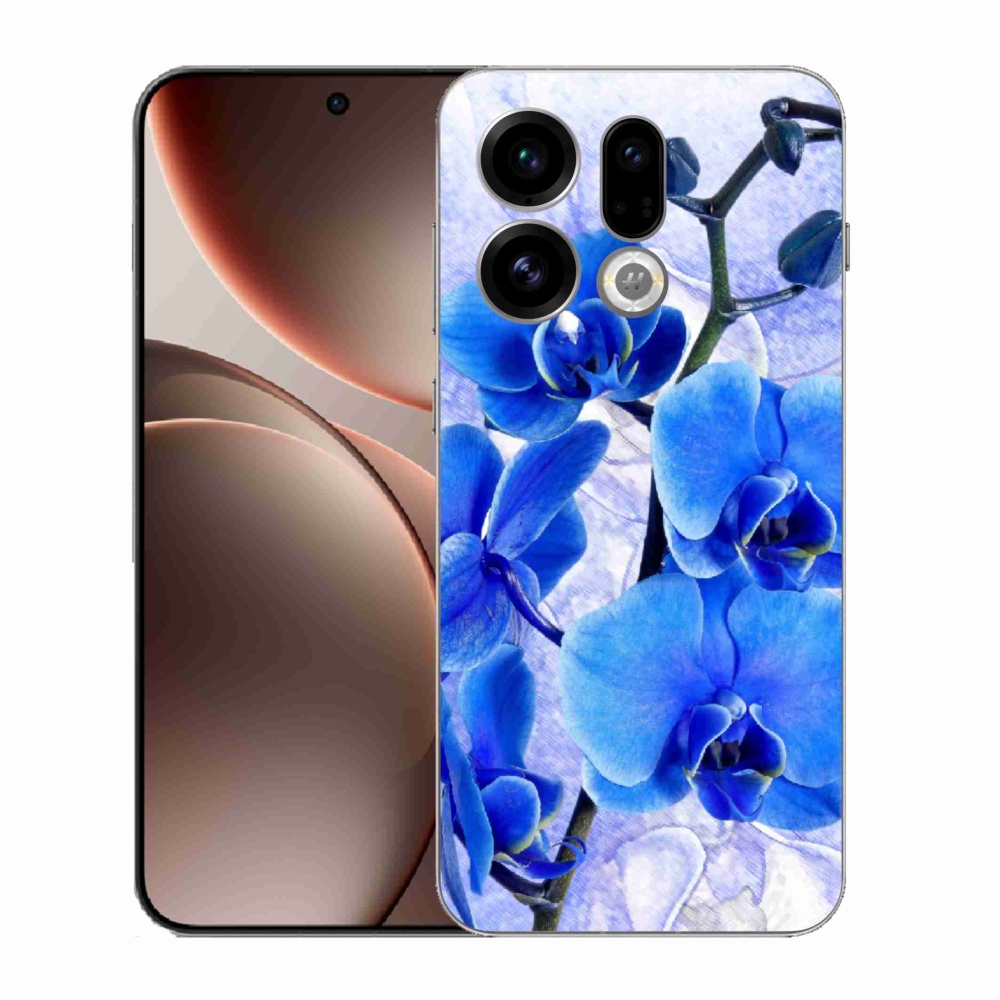 Gél borítás mmCase az Oppo Find X9-hez - kék virágok
