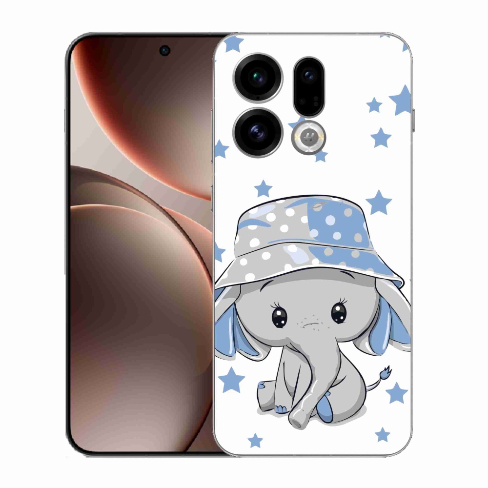 Gél borítás mmCase Oppo Find X9 - kék elefánthoz