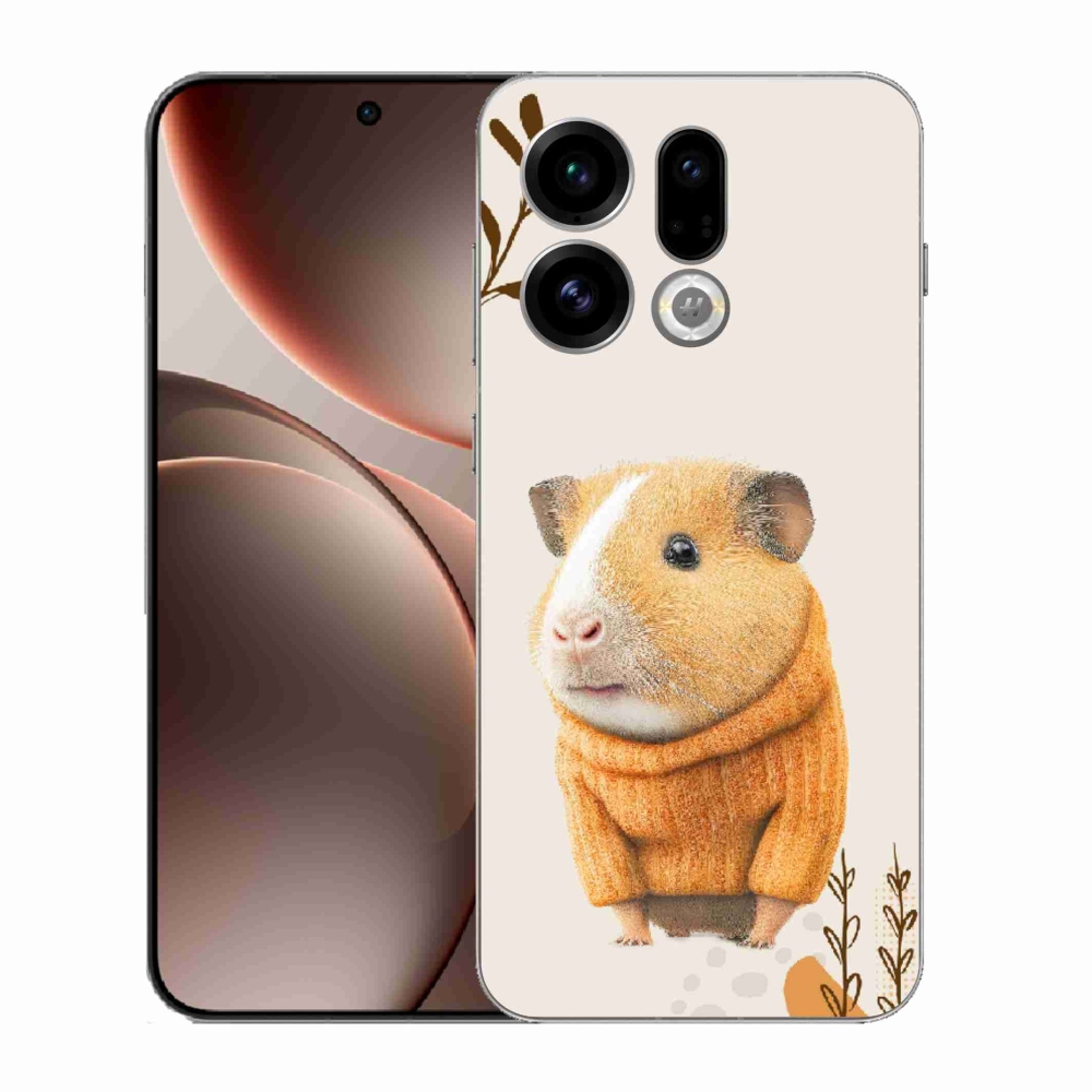 Gél borítás mmCase az Oppo Find X9 számára - tengerimalac a pulóverben