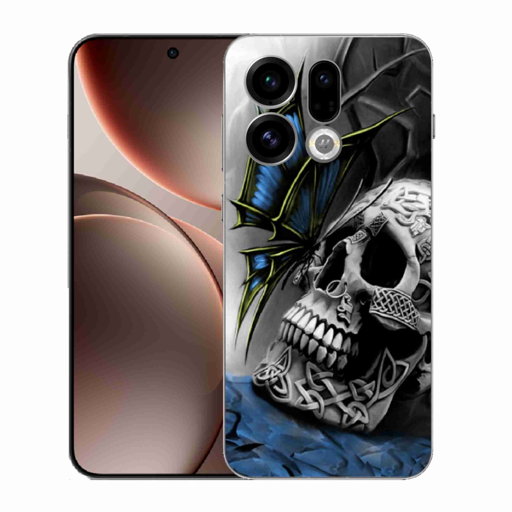 Gél borítás mmCase az Oppo Find X9-hez - pillangó és koponya