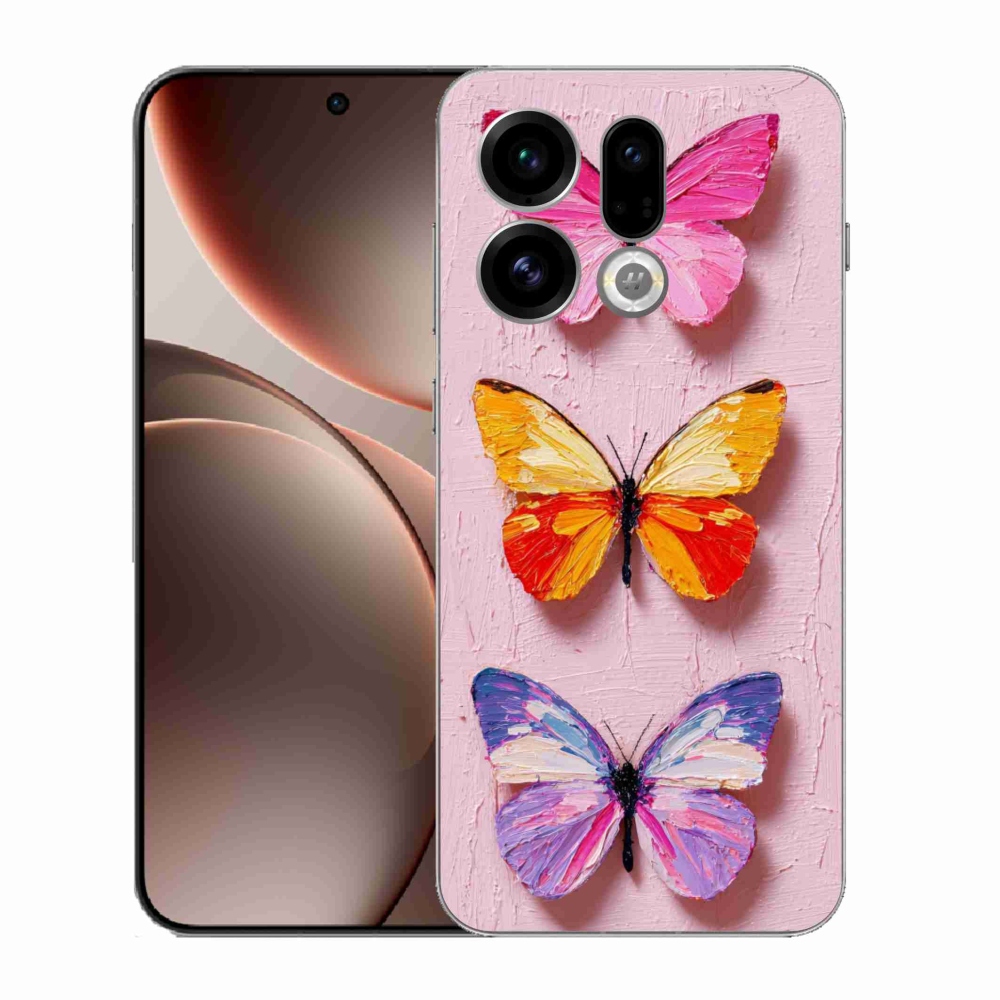 Gél borító mmCase az Oppo Find X9-hez - pillangó szentháromság