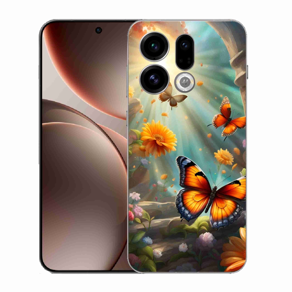 Gél borítás mmCase az Oppo Find X9-hez - pillangókert 2