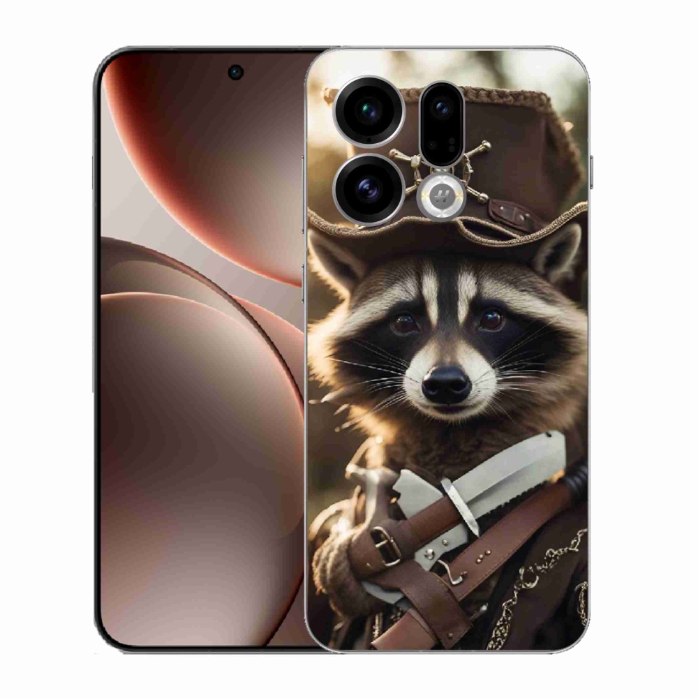 Gél borító mmCase az Oppo Find X9-hez - mosómedve egyenruhában