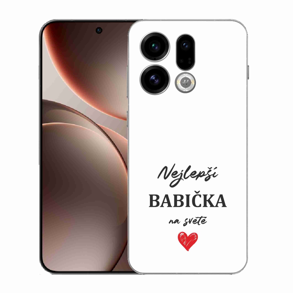 Gél borító mmCase az Oppo Find X9-en - Legjobb nagyi 1 fehér háttér