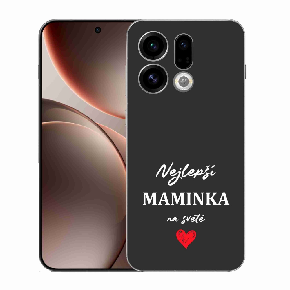 Gél borító mmCase az Oppo Find X9-hez - Best Mom 1 fekete háttérrel