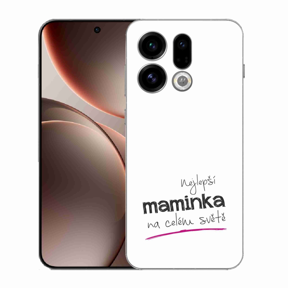 Gél borító mmCase az Oppo Find X9-en - Legjobb anya 4 fehér háttér