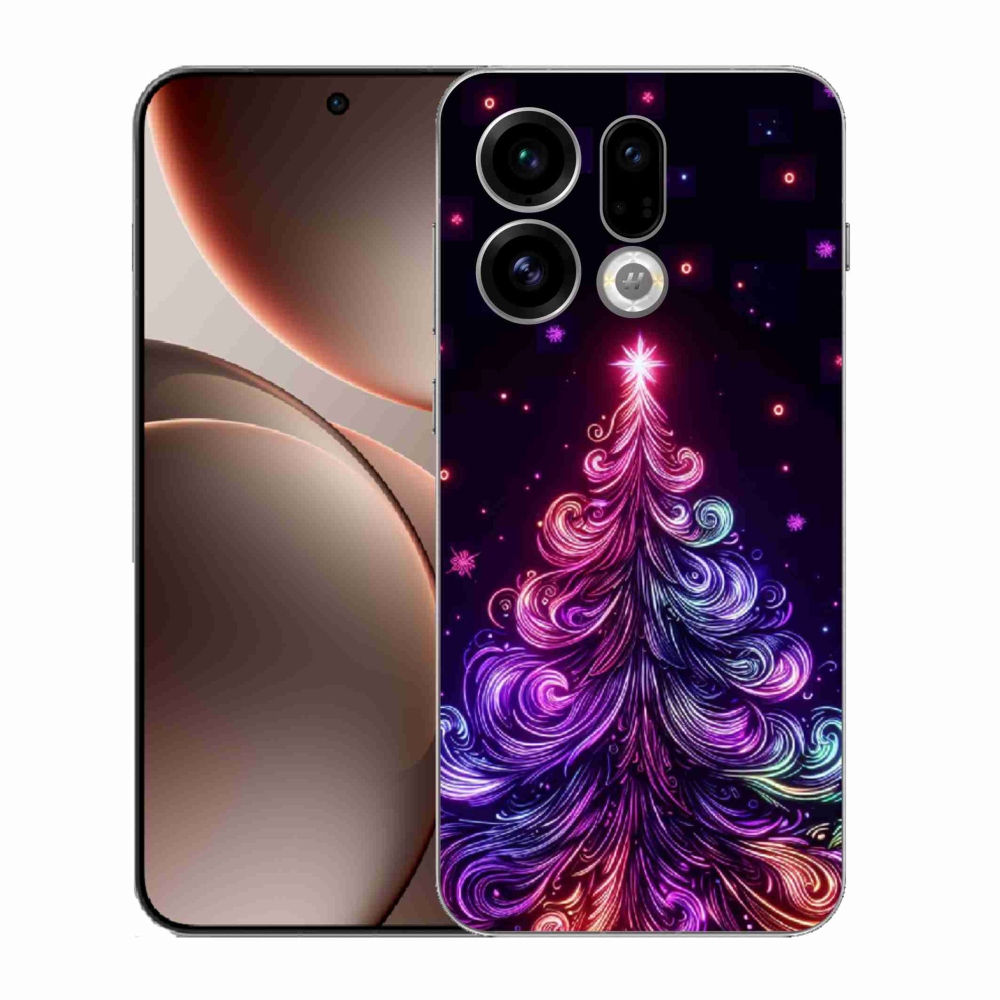 Gél borítás mmCase az Oppo Find X9-hez - neon karácsonyfa 1