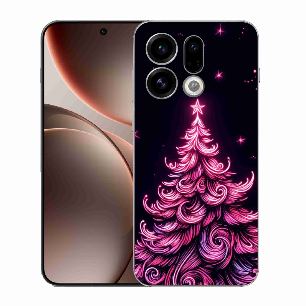 Gél borítás mmCase az Oppo Find X9-hez - neon karácsonyfa 2