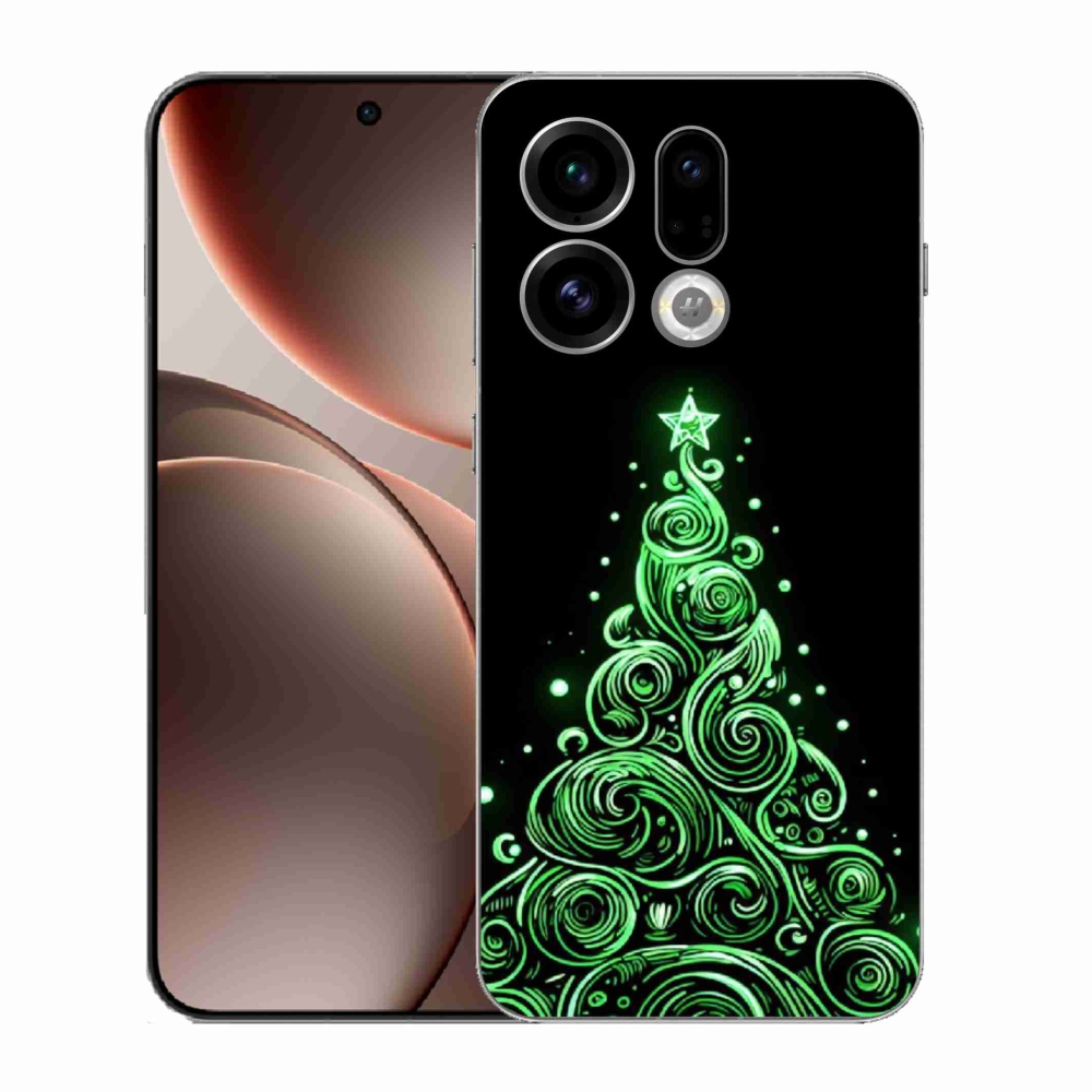 Gél borítás mmCase az Oppo Find X9-hez - neon karácsonyfa 3