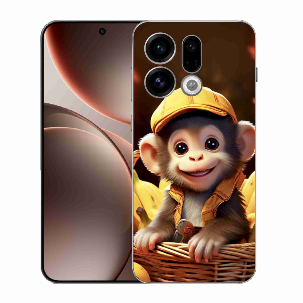 Gél borítás mmCase az Oppo Find X9-hez - majom a kosárban