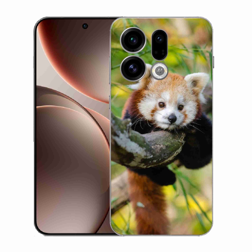 Gél borítás mmCase az Oppo Find X9-hez - panda piros