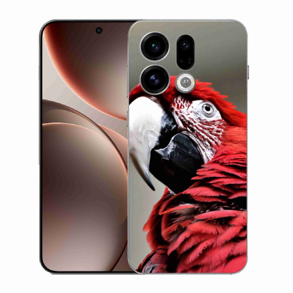 Gél borítás mmCase az Oppo Find X9-hez - papagáj ara piros