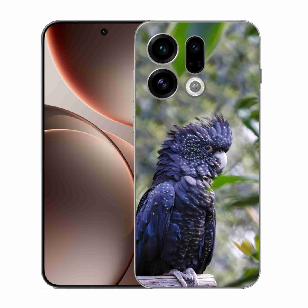 Gél borítás mmCase az Oppo Find X9-hez - papagáj kakadu fekete