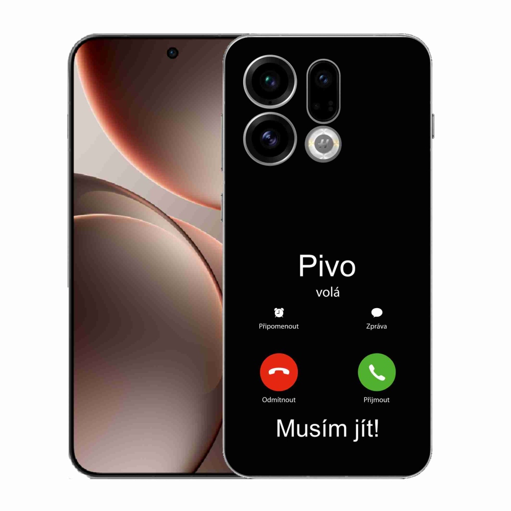 Gél borítás mmCase az Oppo Find X9-en - sörhívás fekete háttérrel