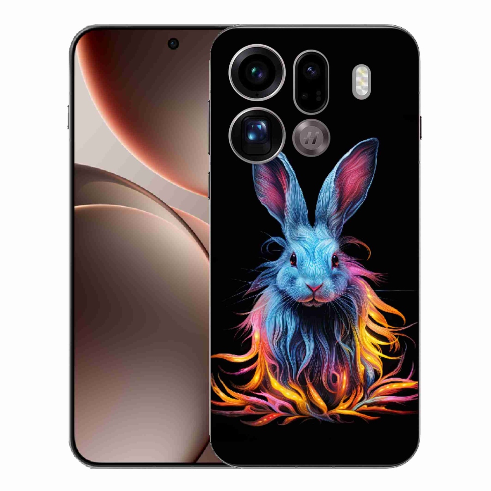 Zselés borítás mmCase az Oppo Find X9 Pro számára - absztrakt nyúl