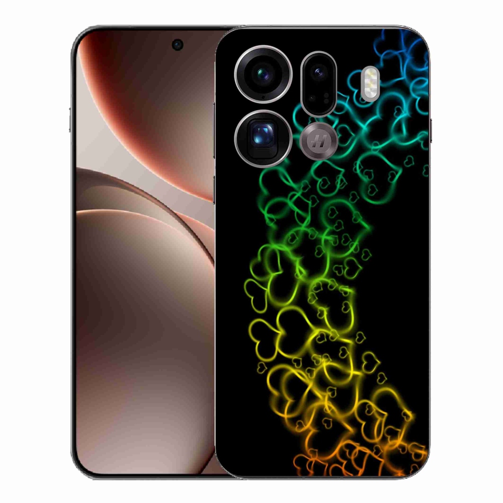Gél borítás mmCase az Oppo Find X9 Pro készülékhez - színes szívek