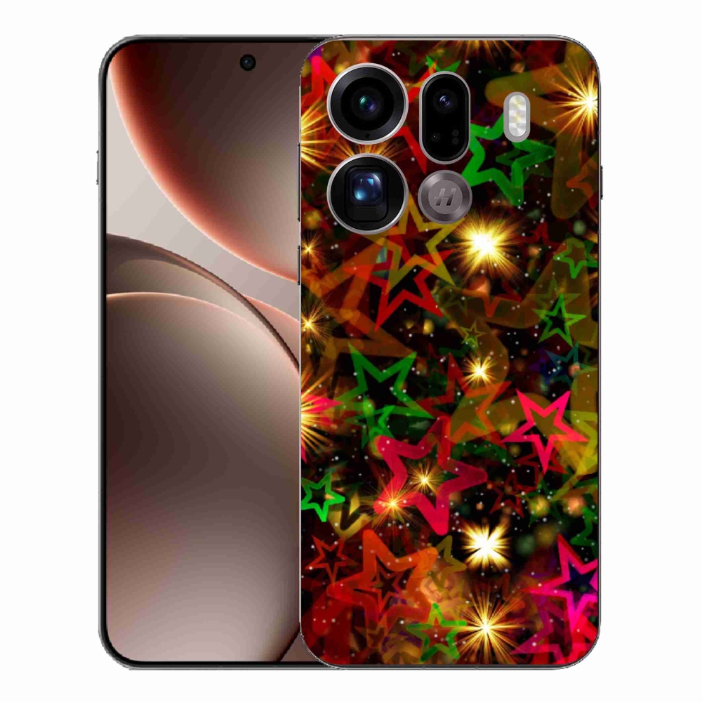 Gél borítás mmCase az Oppo Find X9 Pro számára - színes csillagok