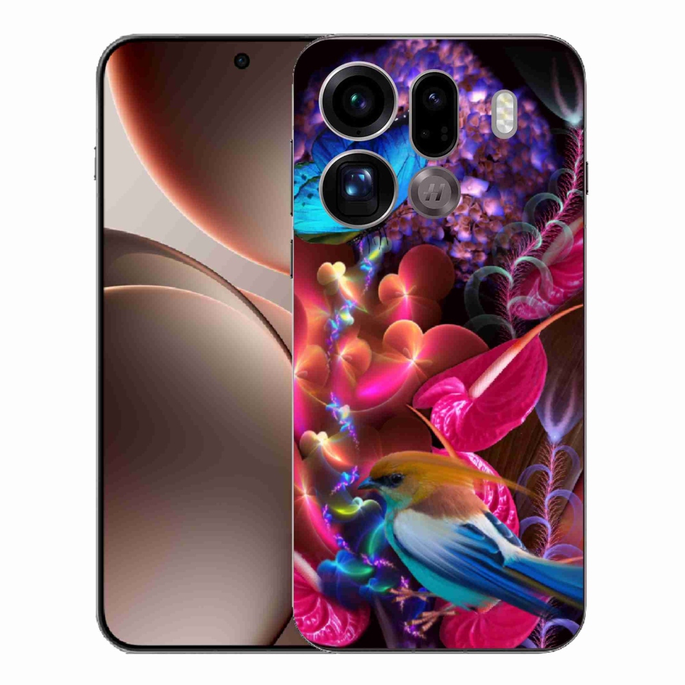 Gél borítás mmCase az Oppo Find X9 Pro számára - színes virágok
