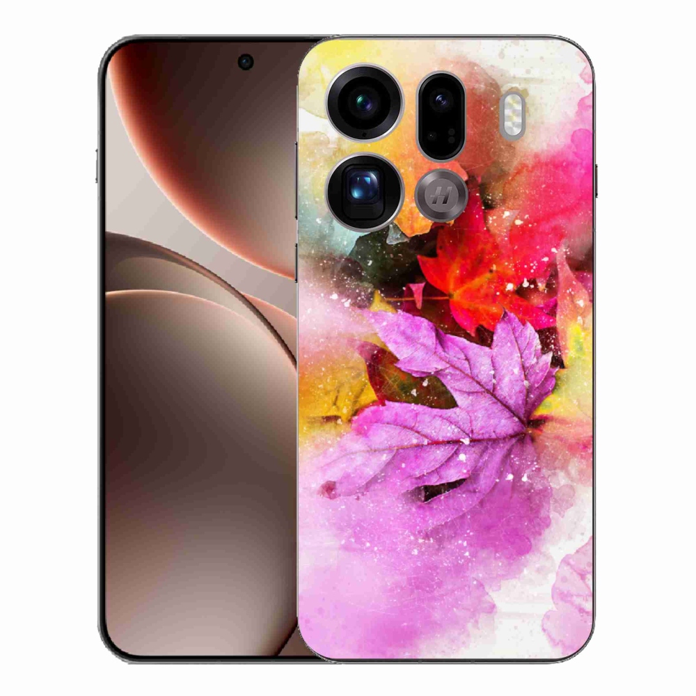 Gél borítás mmCase az Oppo Find X9 Pro számára - színes levelek