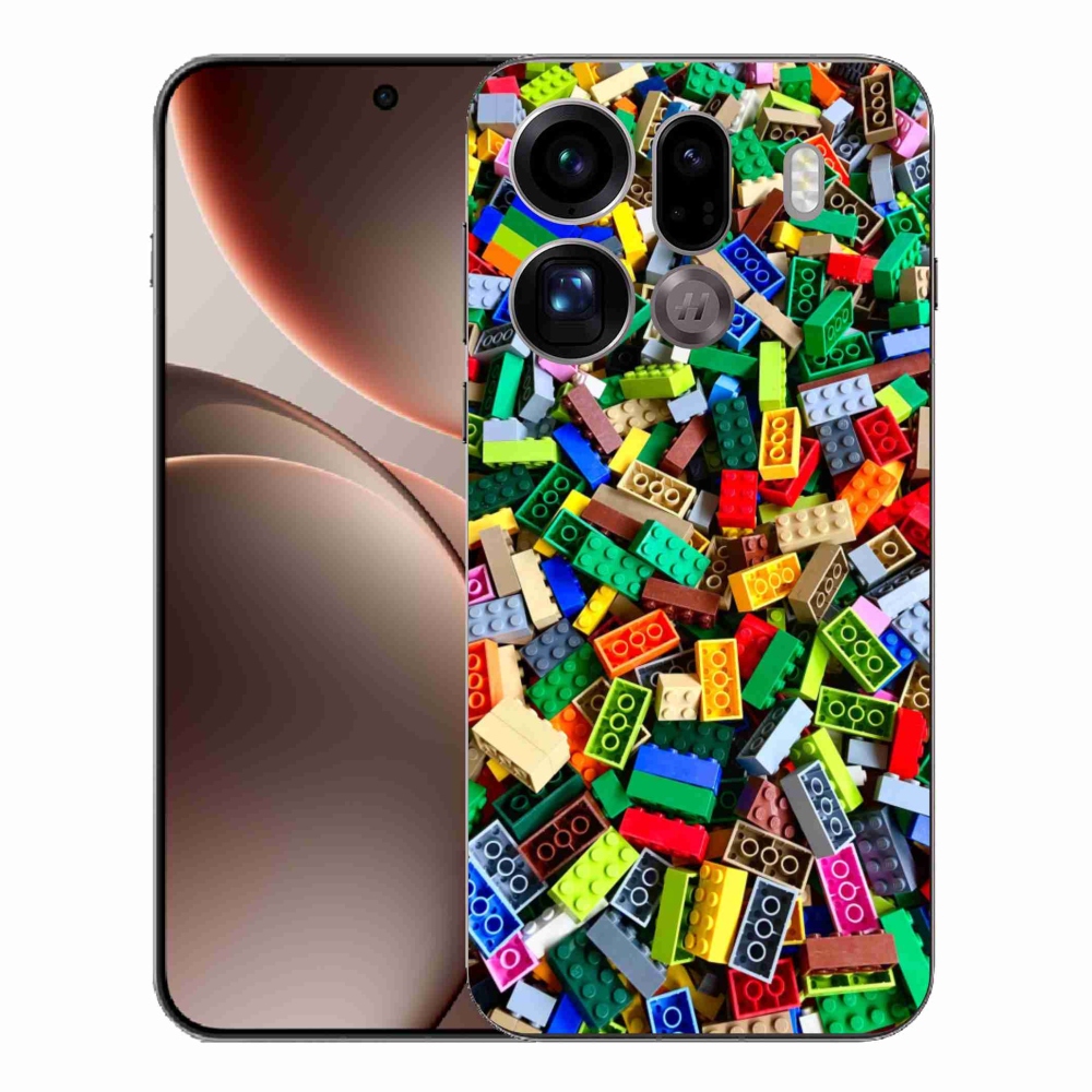 Zselés borítás mmCase az Oppo Find X9 Pro számára - színes építőelemek