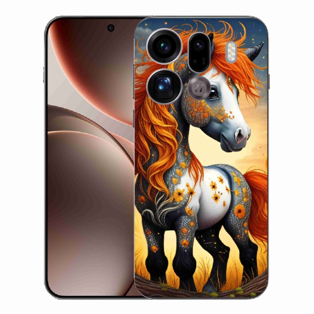 Zselés borítás mmCase az Oppo Find X9 Pro számára - színes póni